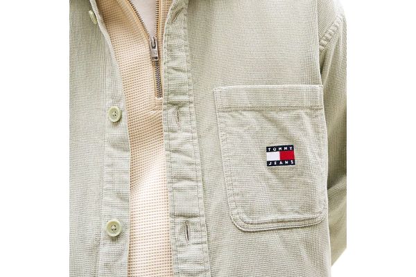 Ανδρικό Κοτλέ Πουκάμισο Λαδί Tommy Jeans DM0DM21698-M1C