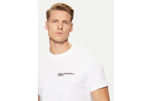 Ανδρικό Slim T-shirt Λευκό Karl Lagerfeld Jeans A1M17003-100 WHITE