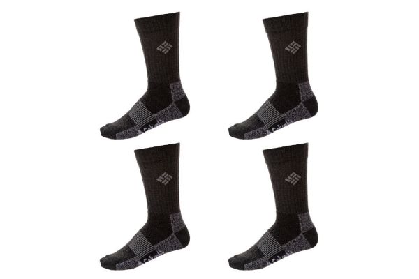 Unisex Κάλτσες 4 Τεμαχίων Μαύρες Columbia C1179B-BLACK