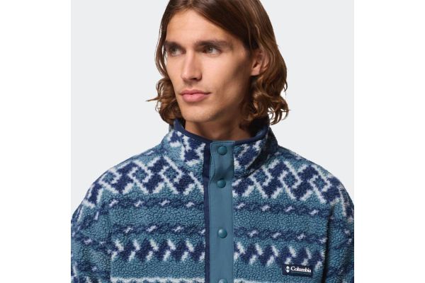 Ανδρικό Helvetia II Printed Half Snap Fleece Μπλε Columbia 2098461-429
