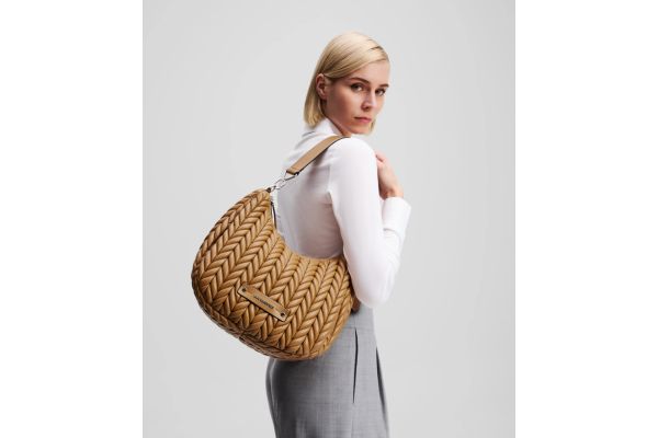 Γυναικεία K/Weave Hobo Τσάντα Καφέ Karl Lagerfeld A3W30147-1XV CARAMEL