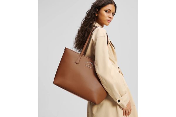 Γυναικεία K/Rsg Tote Τσάντα Καφέ Karl Lagerfeld A3W30314-1UR DARK TAN