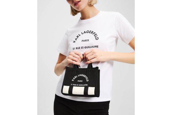 Γυναικεία K/Rsg Mini Tote Τσάντα Μαύρη Karl Lagerfeld A3W50027-1UG CANNOLI CREAM BL