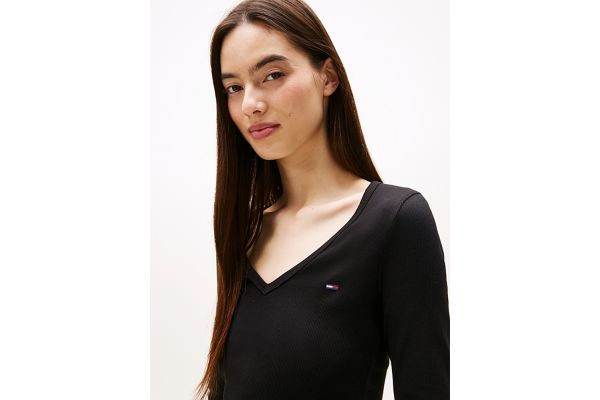 Γυναικεία Μακρυμάνικη Μπλούζα Μαύρη Tommy Jeans DW0DW17990-BDS