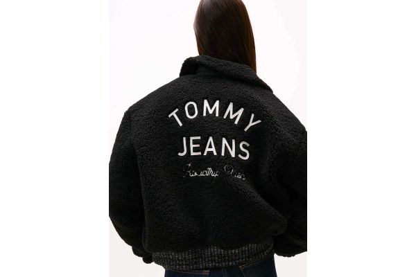Γυναικείο Teddy Varsity Bomber Μπουφάν Μαύρο Tommy Jeans DW0DW21666-BDS