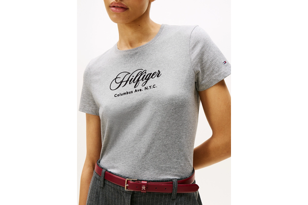 Γυναικείο T-shirt Γκρι Tommy Hilfiger WW0WW46120-P61