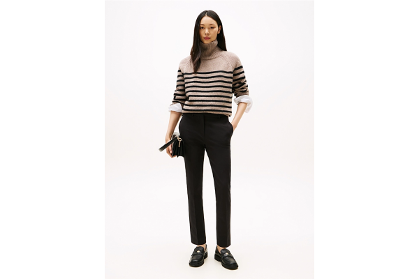 Γυναικείο Slim Παντελόνι Μαύρο Tommy Hilfiger WW0WW48350-BDS