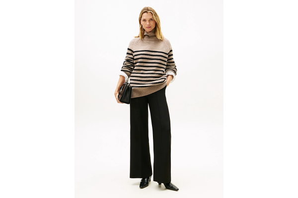 Γυναικείο Παντελόνι Μαύρο Tommy Hilfiger WW0WW48406-BDS