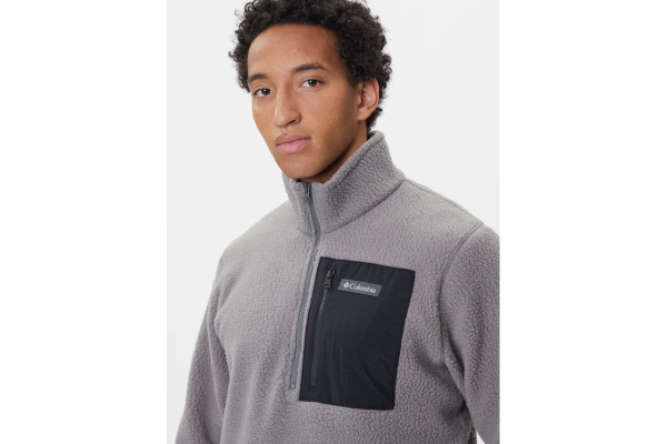 Ανδρικό Jasper Ridge Pebbled Half Zip Fleece Γκρι Columbia 2142411-023