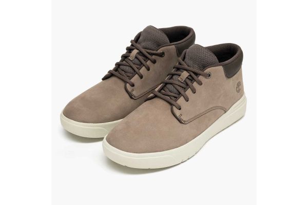 Ανδρικά Δερμάτινα Seneca Bay Mid Lace Sneakers Γκρι Timberland TB0A69M1-EL8