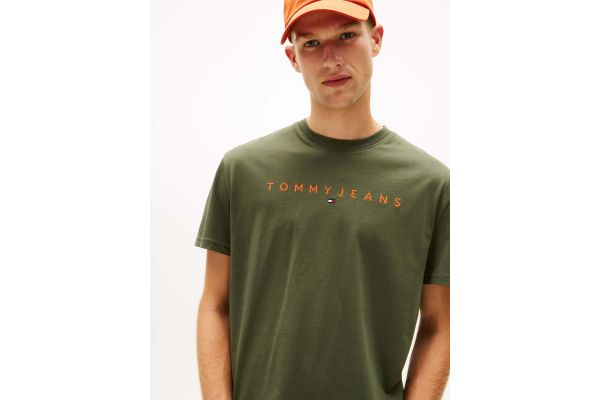 Ανδρικό T-shirt Πράσινο Tommy Jeans DM0DM20744-0H8