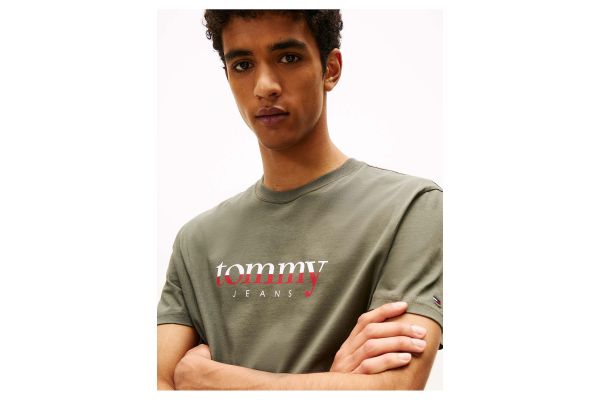 Ανδρικό T-shirt Χακί Tommy Jeans DM0DM21978-MRH