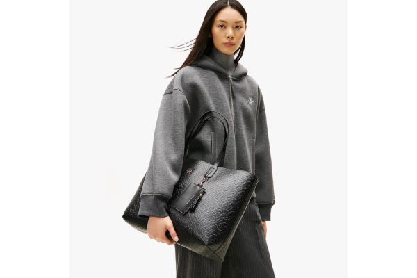 Γυναικεία TH Monogram Τσάντα Tote Μαύρη Tommy Hilfiger AW0AW17687-BDS