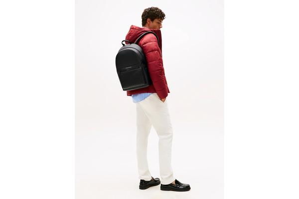 Ανδρική TH Monogram Τσάντα Πλάτης Μαύρη Tommy Hilfiger AM0AM13834-BDS