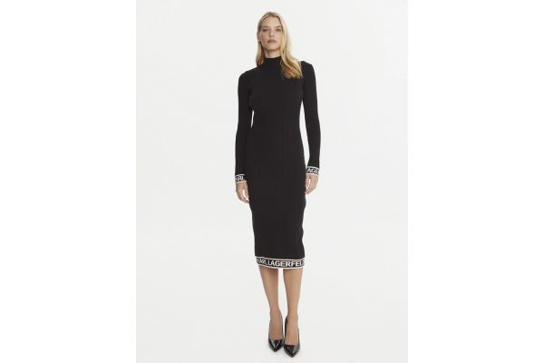 Γυναικείο Φόρεμα Μαύρο Karl Lagerfeld A4W13028-999 BLACK