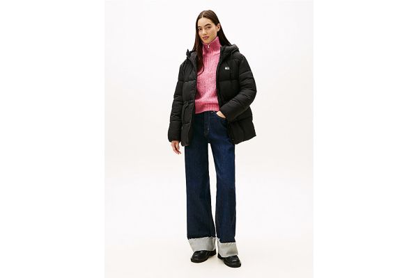 Γυναικείο Μπουφάν Μαύρο Tommy Jeans DW0DW21626-BDS