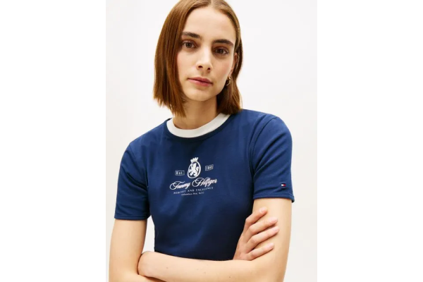 Γυναικείο T-shirt Navy Μπλε Tommy Hilfiger WW0WW47316-C1G