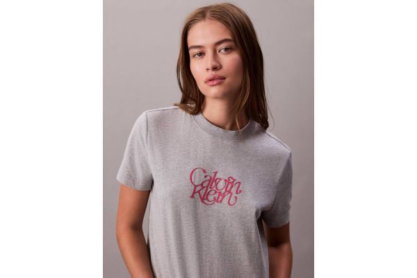 Γυναικείο T-shirt Γκρι Calvin Klein LV047D210G-P77