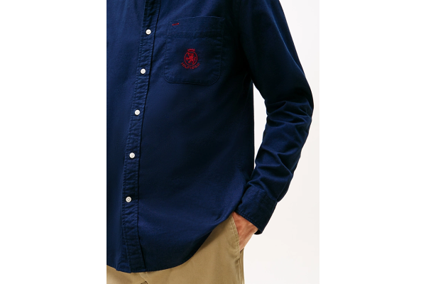 Ανδρικό Πουκάμισο Navy Μπλε Tommy Hilfiger MW0MW40890-C7G Ανδρικό Πουκάμισο Navy Μπλε Tommy Hilfiger MW0MW40890-C7G