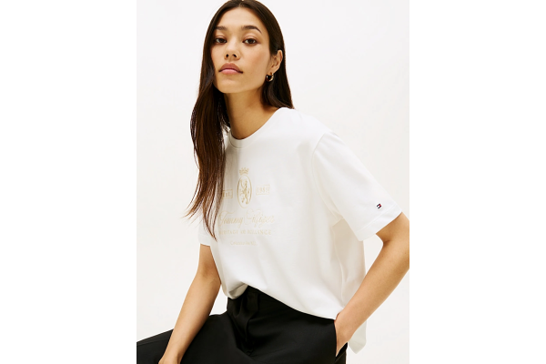 Γυναικείο T-shirt Λευκό Tommy Hilfiger WW0WW46118-YBL