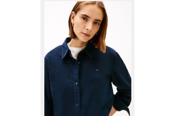 Γυναικείο Κοτλέ Πουκάμισο Navy Μπλε Tommy Hilfiger WW0WW46850-C1G