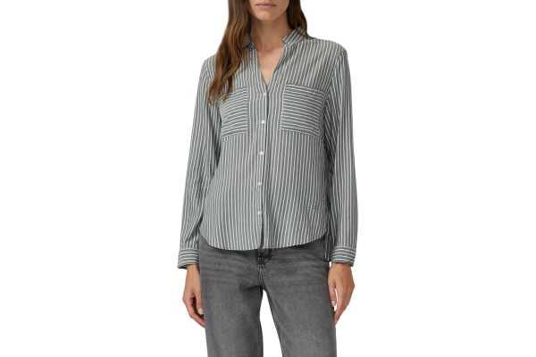 Γυναικείο Ριγέ Πουκάμισο Γκρι S.Oliver 2173585-69G9