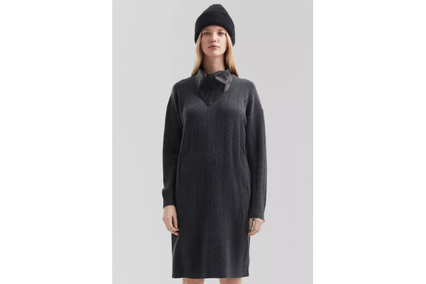 Γυναικείο Πλεκτό Φόρεμα Γκρι S.Oliver 2172039-98W0