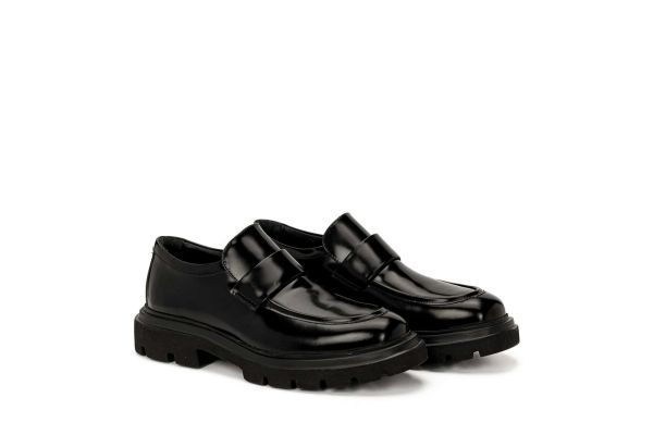 Ανδρικά Δερμάτινα Xειροποίητα loafers Diadoch 2424-BLACK