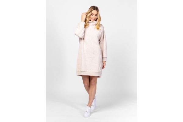 Γυναικείο Μακρυμάνικο Vienew25 Φόρεμα Μπεζ Heavy Tools T12020-BONE