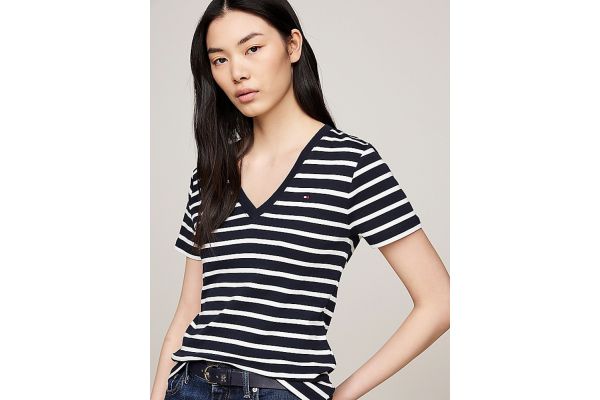 Γυναικείο Ριγέ T-shirt Navy Μπλε Tommy Hilfiger WW0WW40584-02C