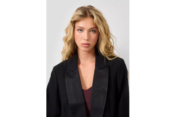 Γυναικείο QS x Vanessa Mai Σακάκι Μαύρο S.Oliver 2174415-9999
