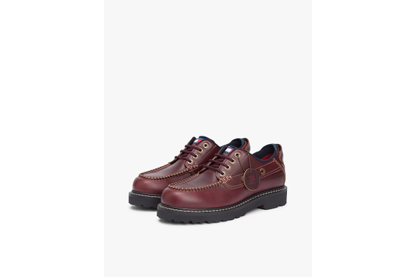 Ανδρικά Δερμάτινα Παπούτσια Καφέ Tommy Jeans EM0EM01651-GTB