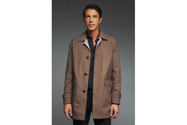 Ανδρική Καπαρντίνα Διπλής Όψεως Μπεζ/Καφέ Guy Laroche EW244037-BEIGE