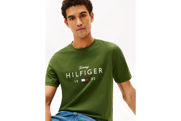 Ανδρικό T-shirt Πράσινο Tommy Hilfiger MW0MW41455-L01