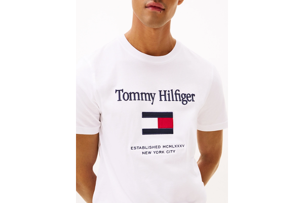 Ανδρικό T-shirt Λευκό Tommy Hilfiger MW0MW42736-YBR