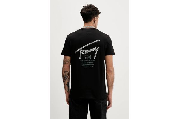 Ανδρικό T-shirt Μαύρο Tommy Jeans DM0DM22320-BDS