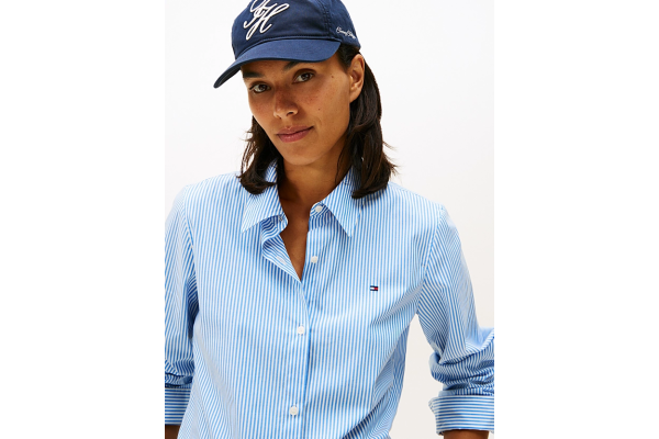 Γυναικείο Ριγέ Πουκάμισο Μπλε Tommy Hilfiger WW0WW47169-0BC