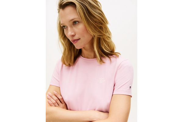 Γυναικείο T-shirt Ροζ Tommy Hilfiger WW0WW47809-TPG