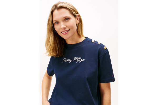 Γυναικείο T-shirt Navy Μπλε Tommy Hilfiger WW0WW47819-C1G