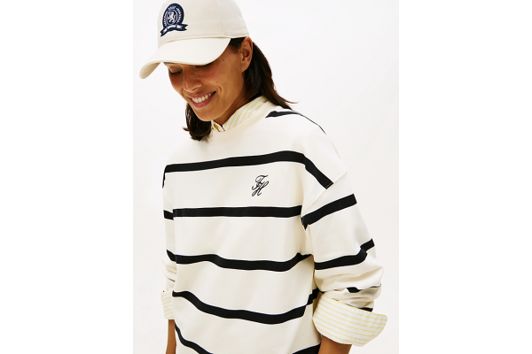 Γυναικείο Φούτερ Εκρού Tommy Hilfiger WW0WW48431-0AB