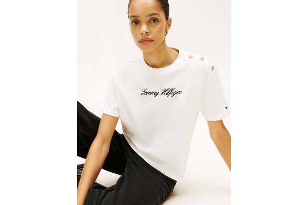 Γυναικείο T-shirt Λευκό Tommy Hilfiger WW0WW47819-YBL