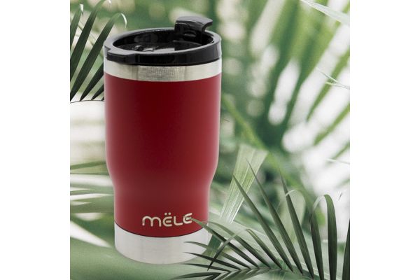 Ποτήρι Θερμός 360ml Με Ανοιχτήρι Κόκκινο Mele M400-RED