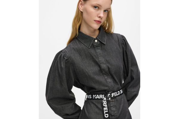 Γυναικείο Τζιν Φόρεμα Μαύρο Karl Lagerfeld Jeans B1W13038-1BJ WASHED BLACK