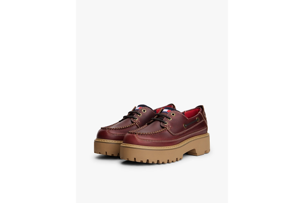 Γυναικεία Δερμάτινα Παπούτσια Καφέ Tommy Jeans EN0EN03003-GTB