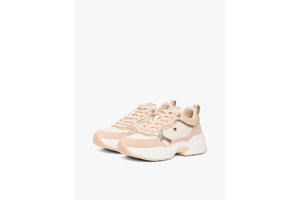 Γυναικεία Δερμάτινα Chunky Runner Sneakers Σομόν Tommy Hilfiger FW0FW09204-0HV