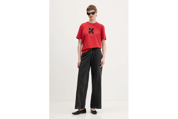 Γυναικείο T-shirt Κόκκινο Karl Lagerfeld Jeans B1W17055-1HC POMPEIAN RED