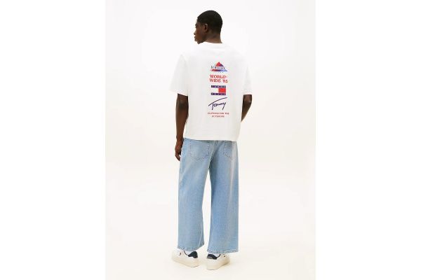 Ανδρικό T-shirt Εκρού Tommy Jeans DM0DM22337-YBH