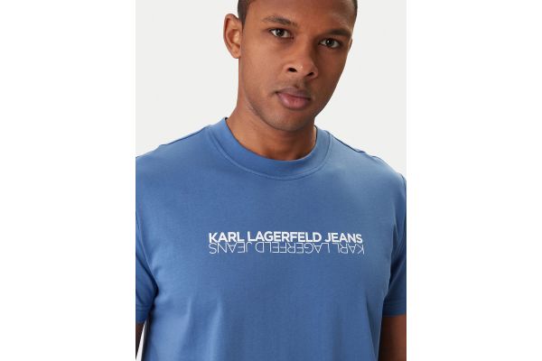 Ανδρικό Slim T-shirt Μπλε Karl Lagerfeld Jeans B1M17063-690 WASHED FEDERAL B