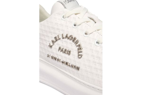 Ανδρικά Δερμάτινα KAPRI KL Microgram Sneakers Λευκά Karl Lagerfeld KL52536K-011 WHITE