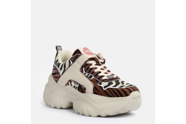 Γυναικεία Bliss Sneakers Μπεζ Buffalo BUF1636589-BEIGE Animal Mix